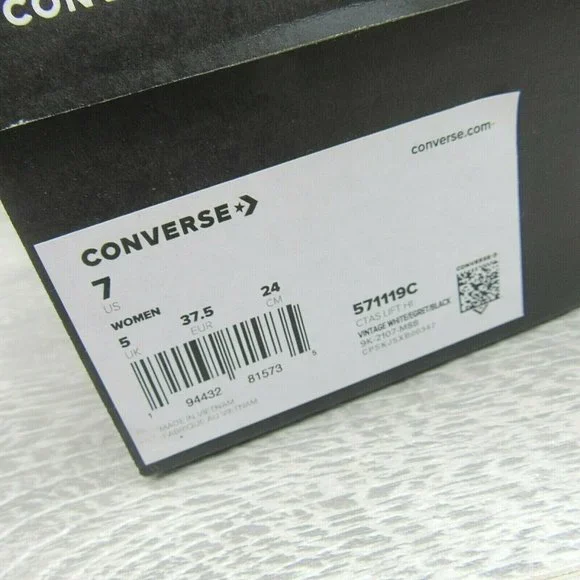 Converse Chuck Taylor All Star HI Lift Made with Love Womens Size 7 NEW - Picture 10 of 10